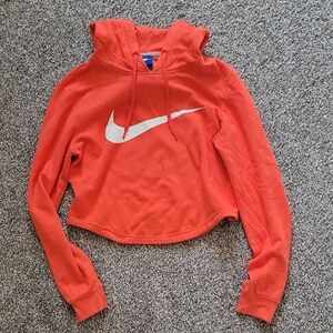 Orange Nike Hoodie Cropped